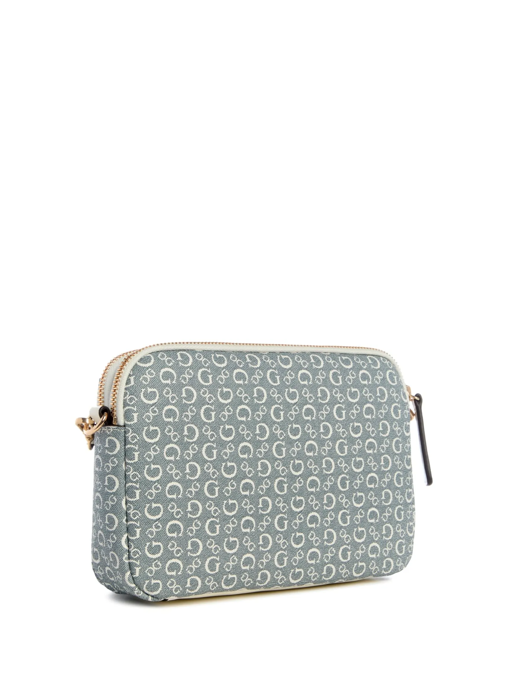 Aengus Denim Logo Dual-Zip Mini Crossbody