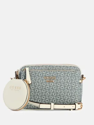 Aengus Denim Logo Dual-Zip Mini Crossbody