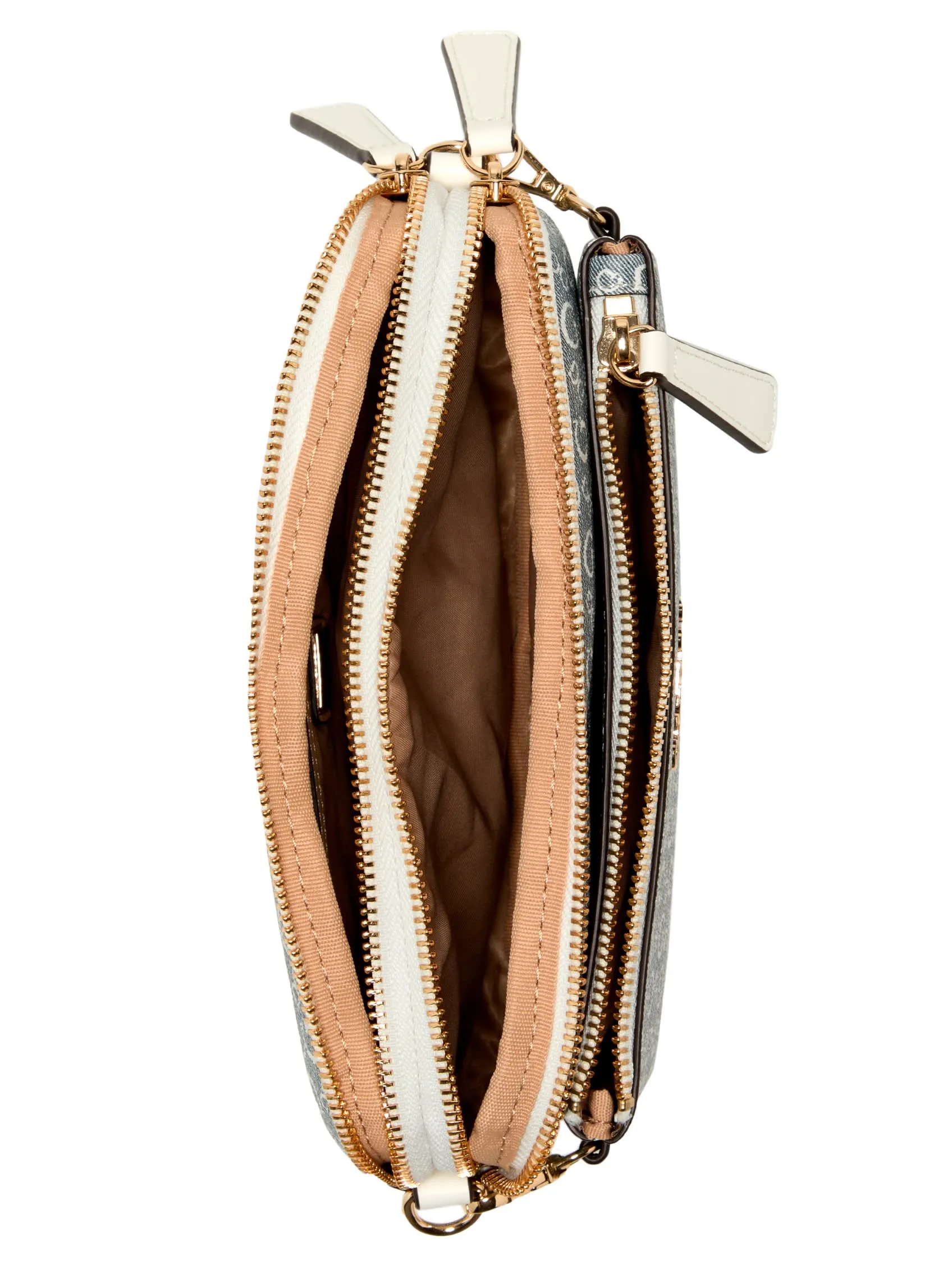 Aengus Denim Logo Dual-Zip Mini Crossbody