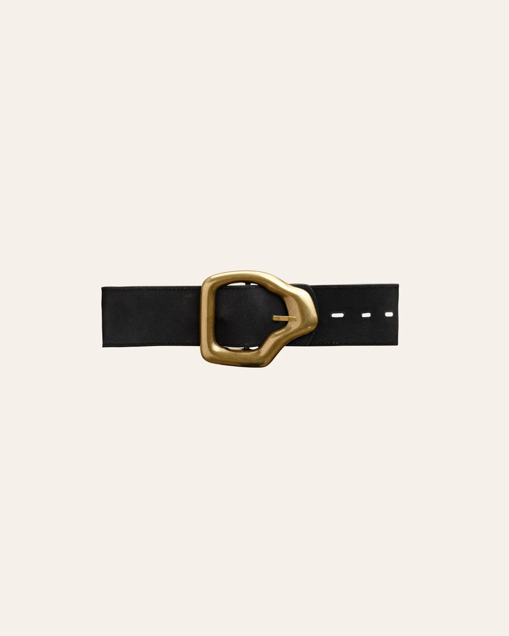 AKO BELT Black Suede Gold