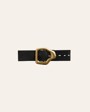 AKO BELT Black Suede Gold