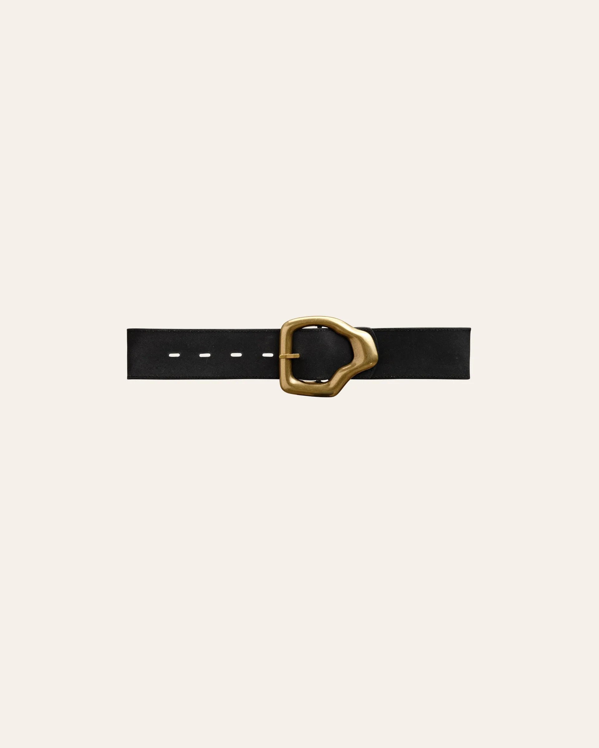 AKO BELT Black Suede Gold