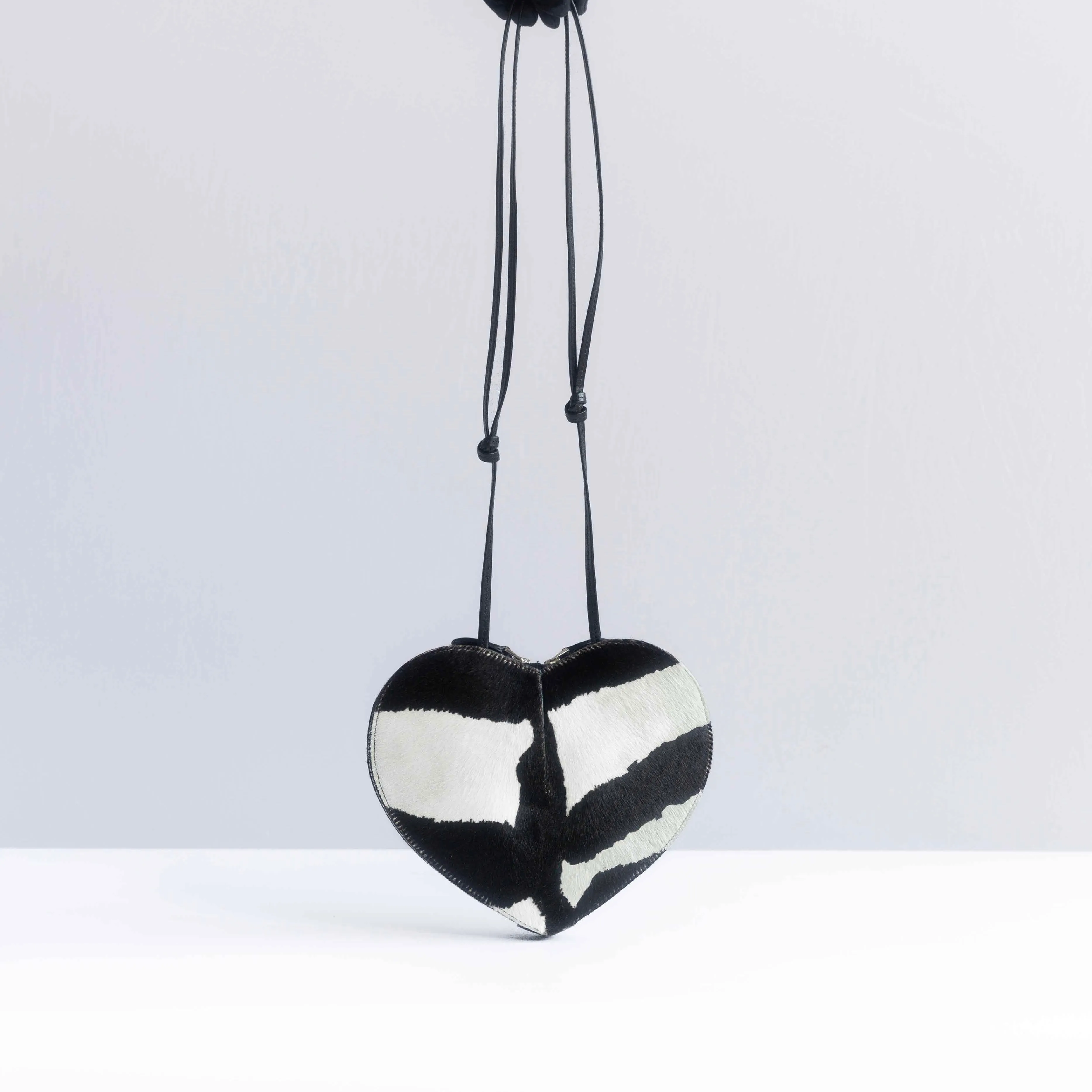 ALAIA - BAG LE COEUR HEART-SHAPED ANIMAL PRINT LEATHER