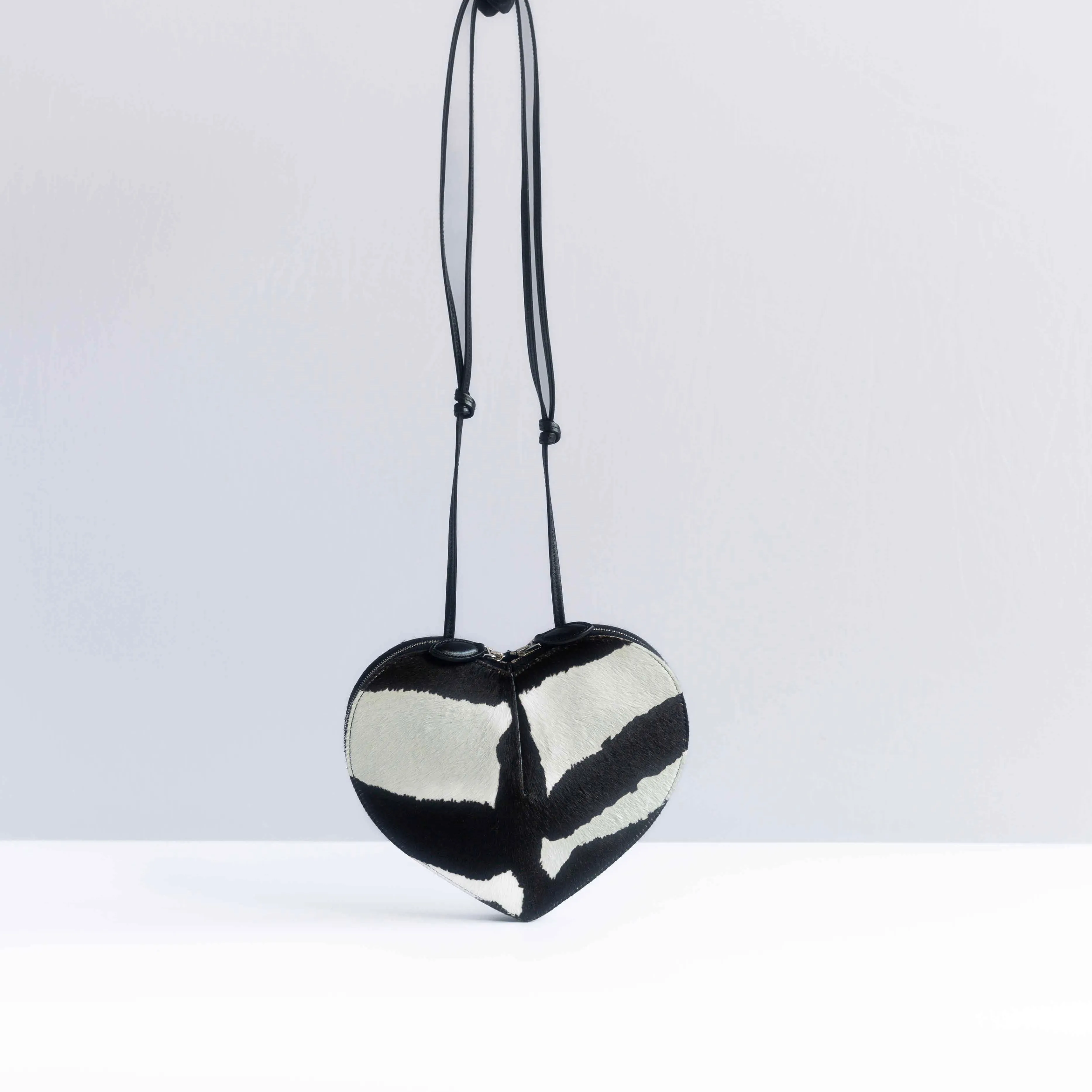 ALAIA - BAG LE COEUR HEART-SHAPED ANIMAL PRINT LEATHER