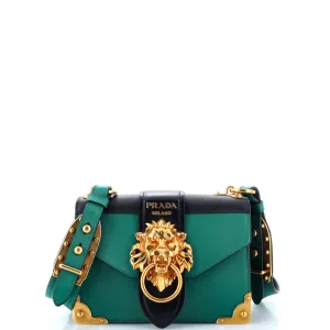 Animalier Cahier Crossbody Bag City Calf and Saffiano Small