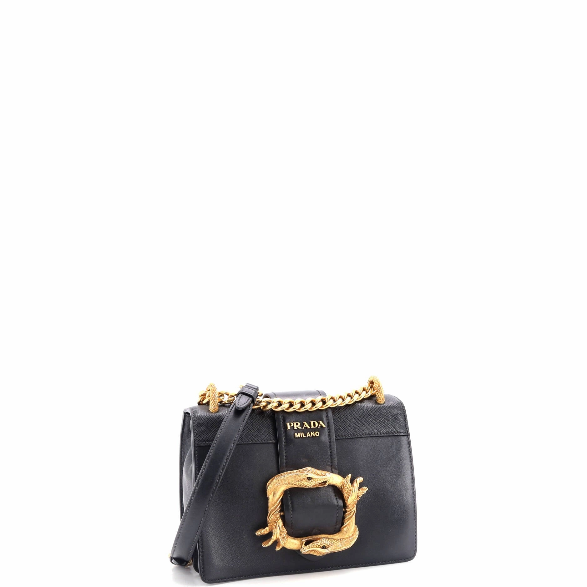 Animalier Cahier Crossbody Bag City Calf and Saffiano Small