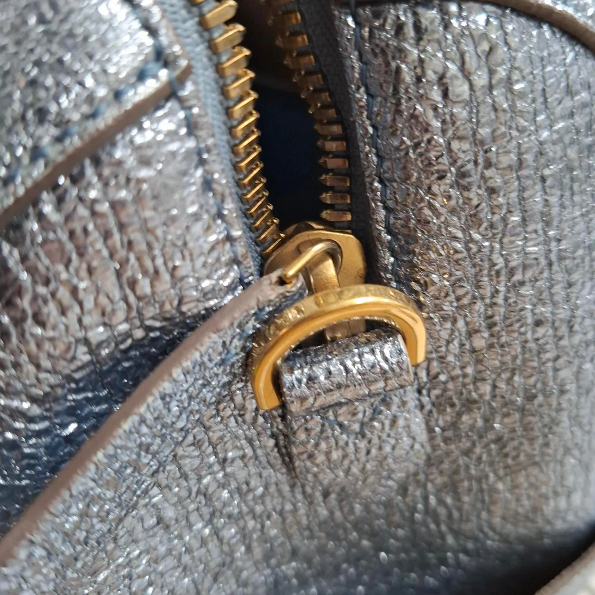 Anya Hindmarch Vere Barrel Handbag in Blue Leather