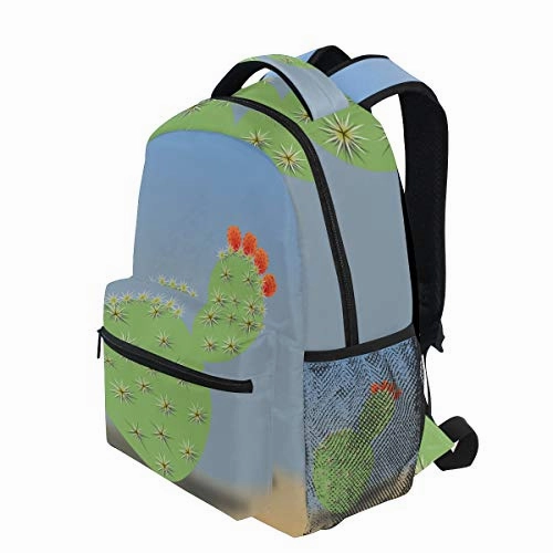 Backpack Cactus Flower Womens Laptop Backpacks Hiking Bag Travel Daypack