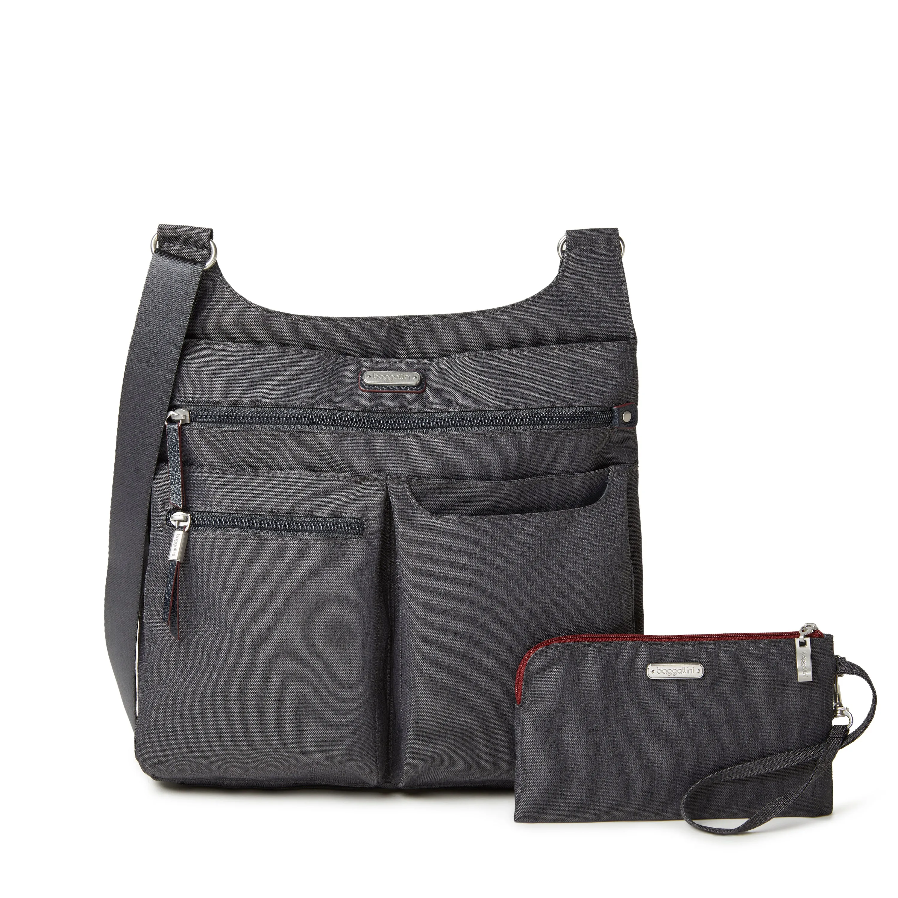 baggallini On Track Zip Crossbody with RFID phone wristlet