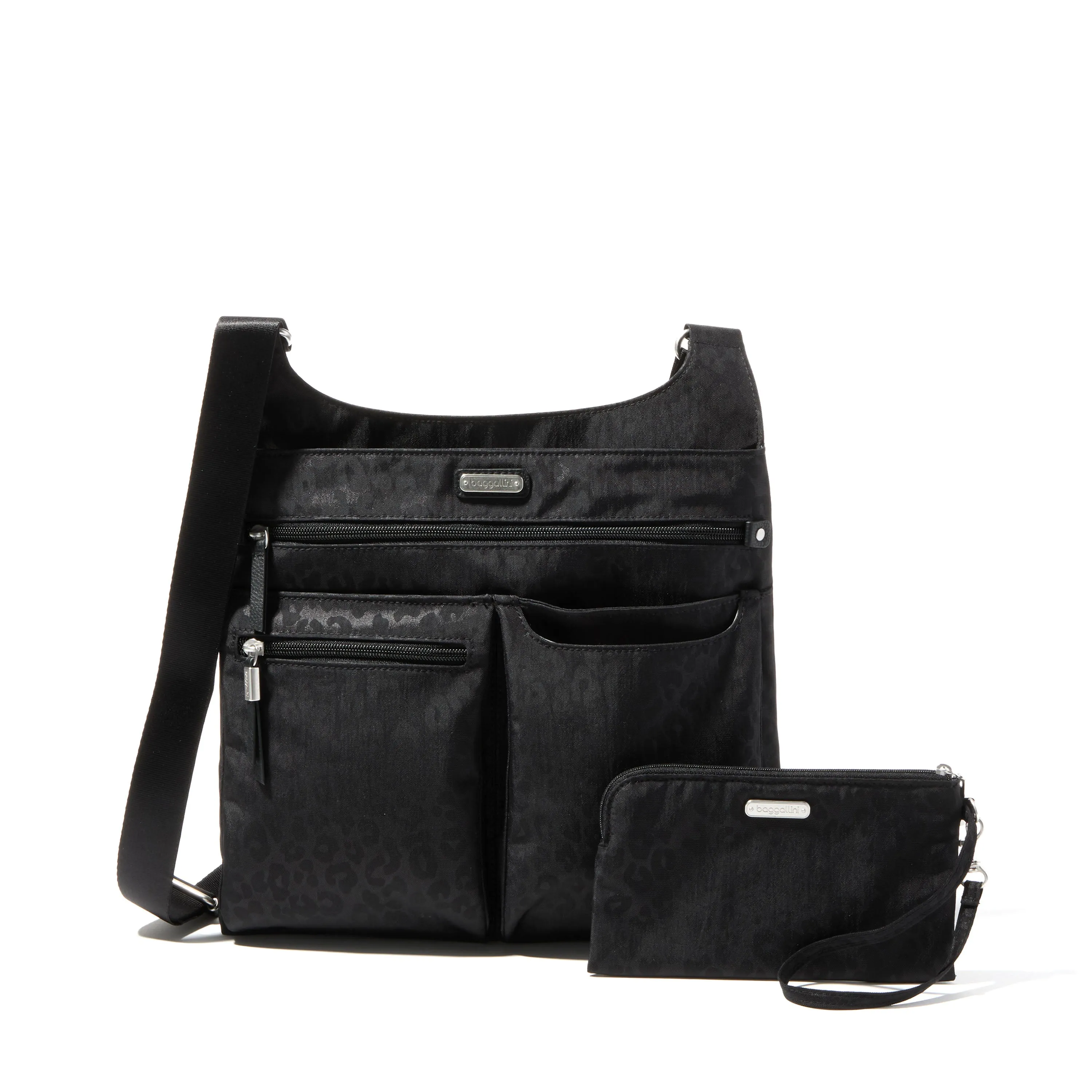 baggallini On Track Zip Crossbody with RFID phone wristlet