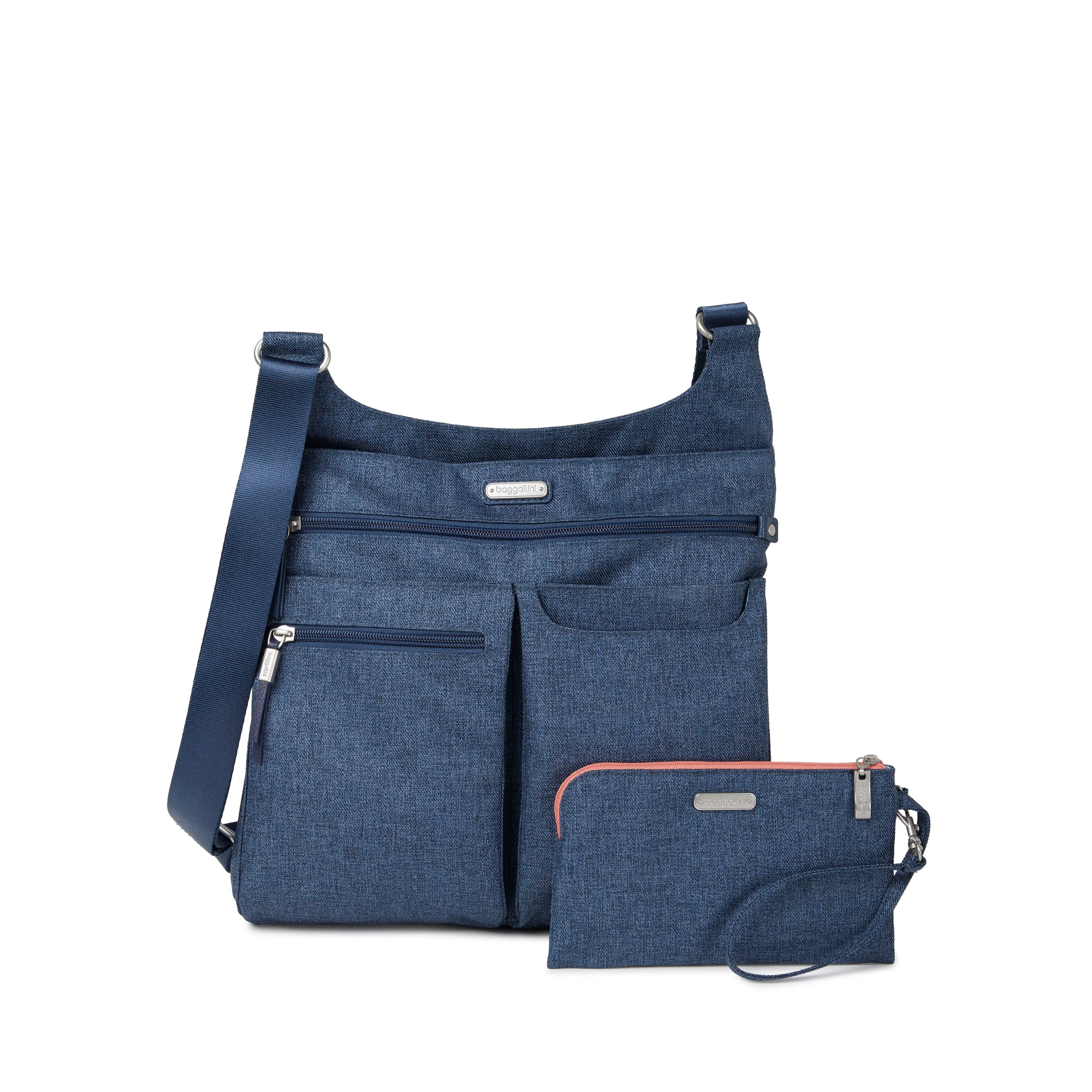 baggallini On Track Zip Crossbody with RFID phone wristlet