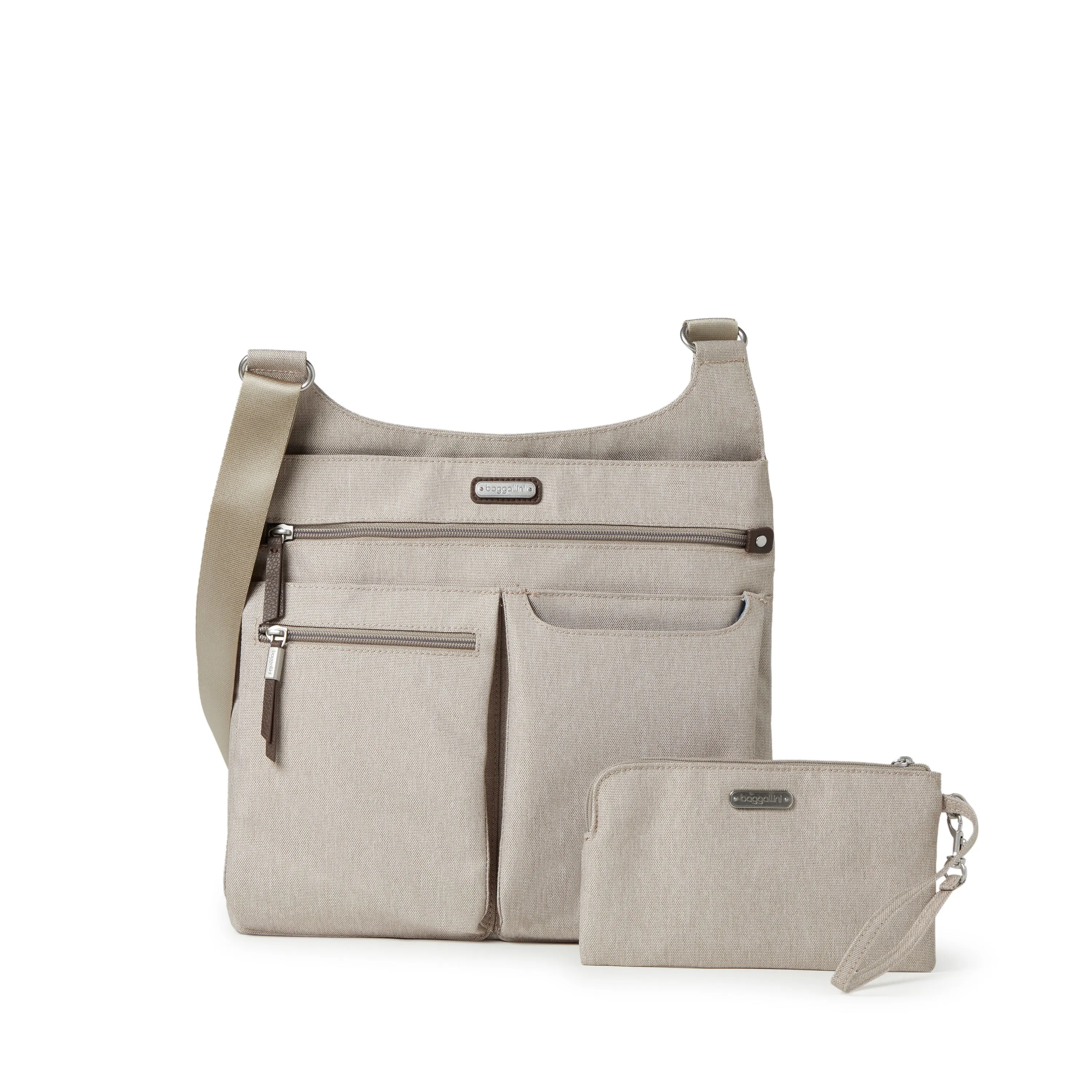baggallini On Track Zip Crossbody with RFID phone wristlet
