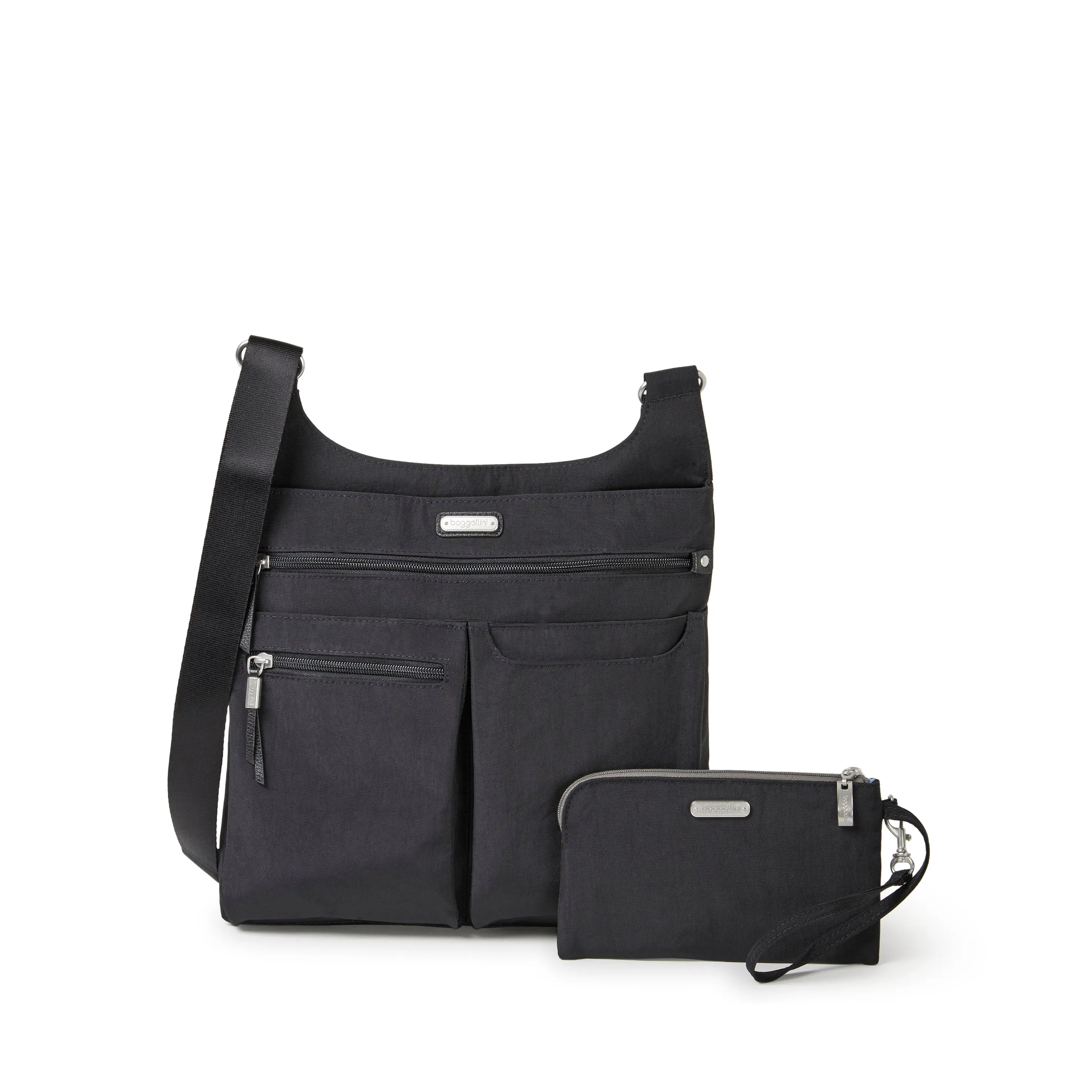 baggallini On Track Zip Crossbody with RFID phone wristlet