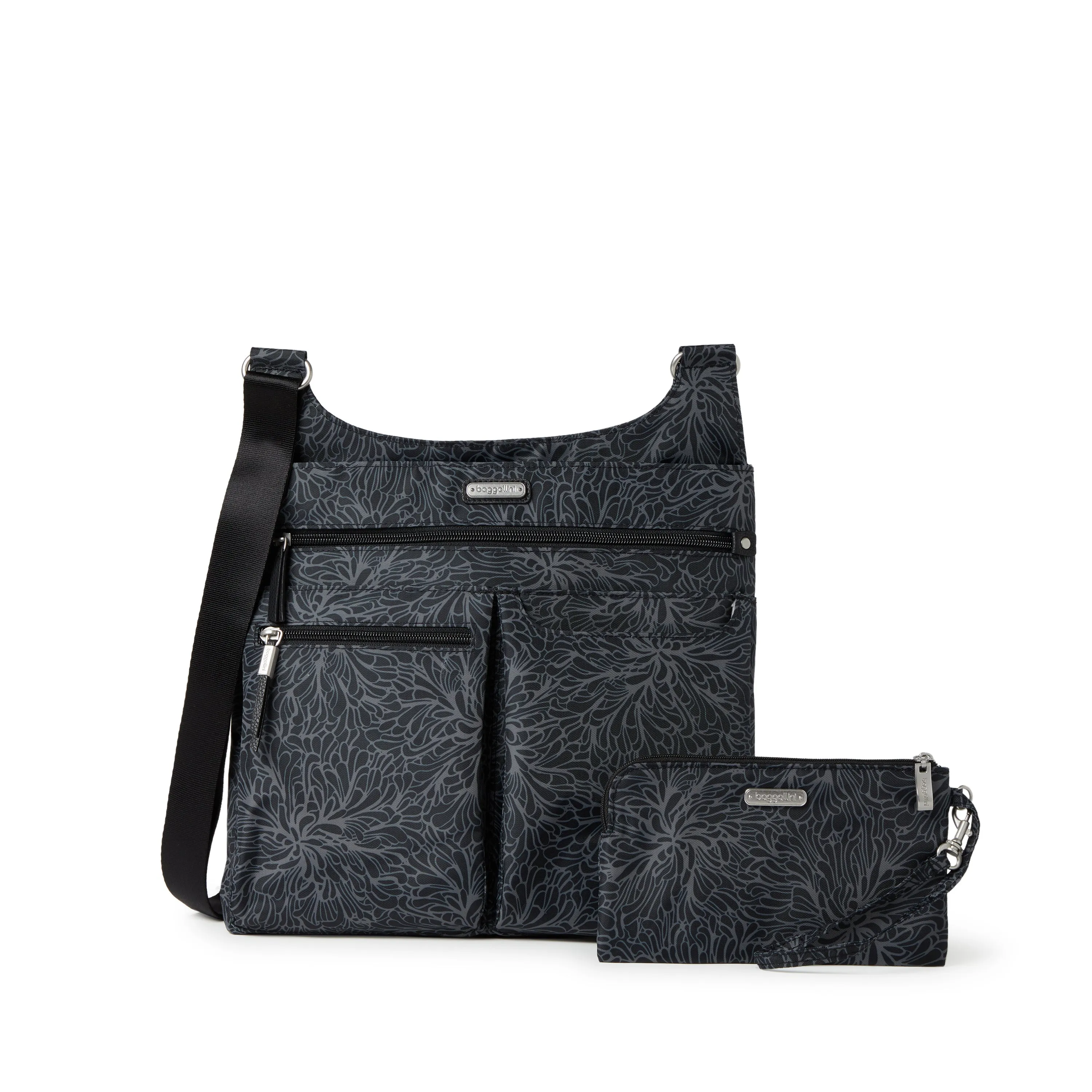 baggallini On Track Zip Crossbody with RFID phone wristlet