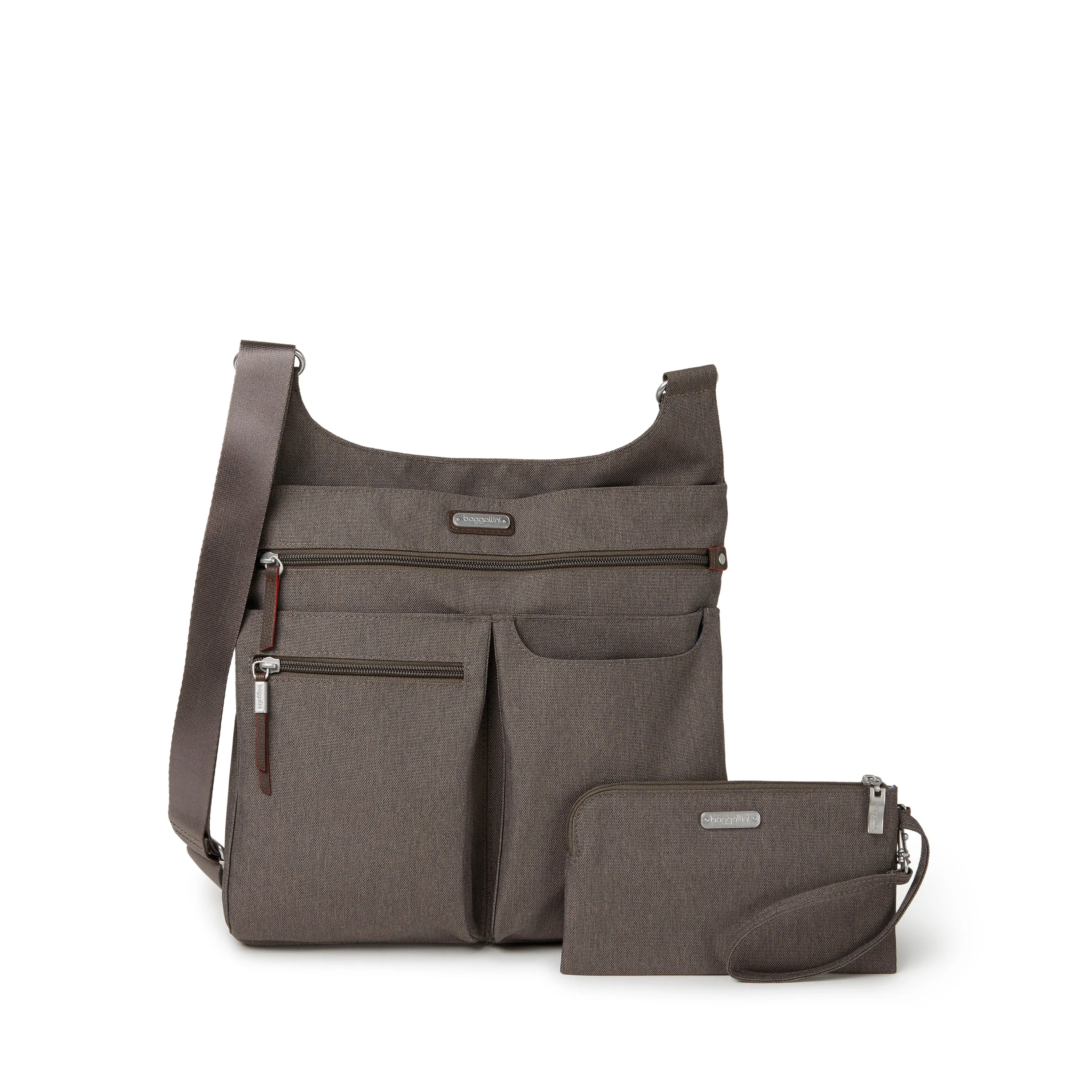 baggallini On Track Zip Crossbody with RFID phone wristlet