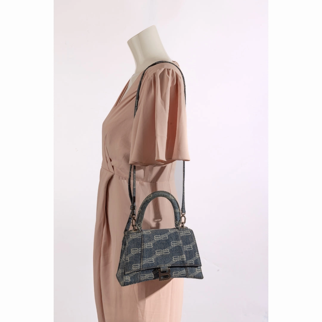 Balenciaga BB Denim Hourglass Bag