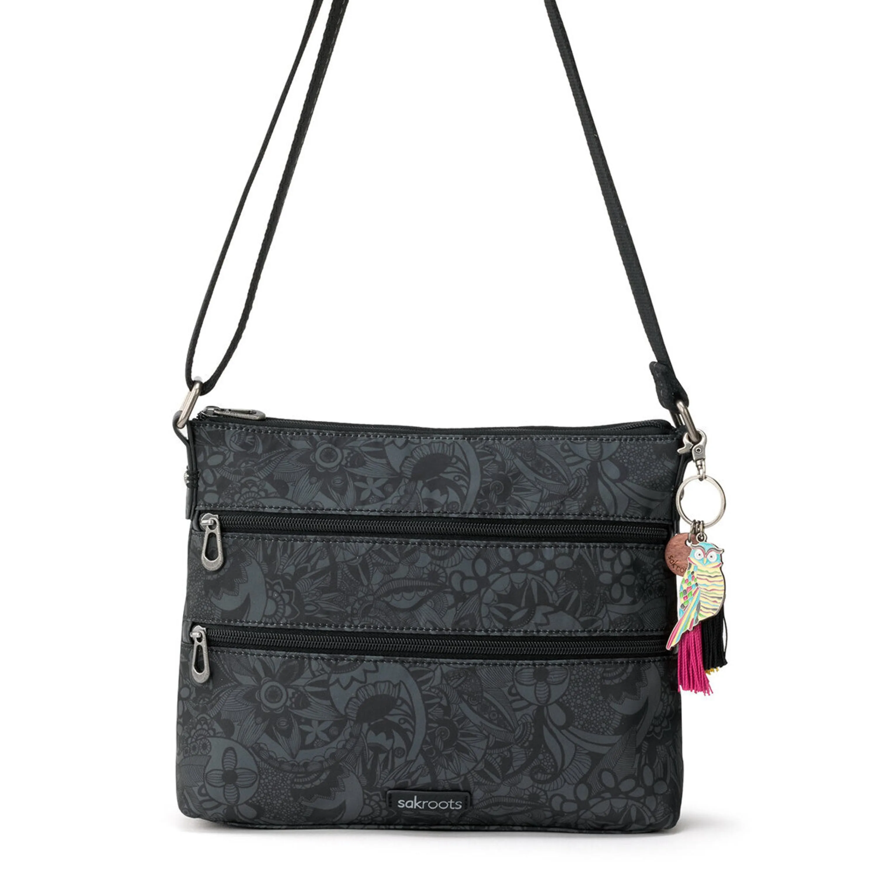 Basic Crossbody - EcoTwill - Black Spirit Desert