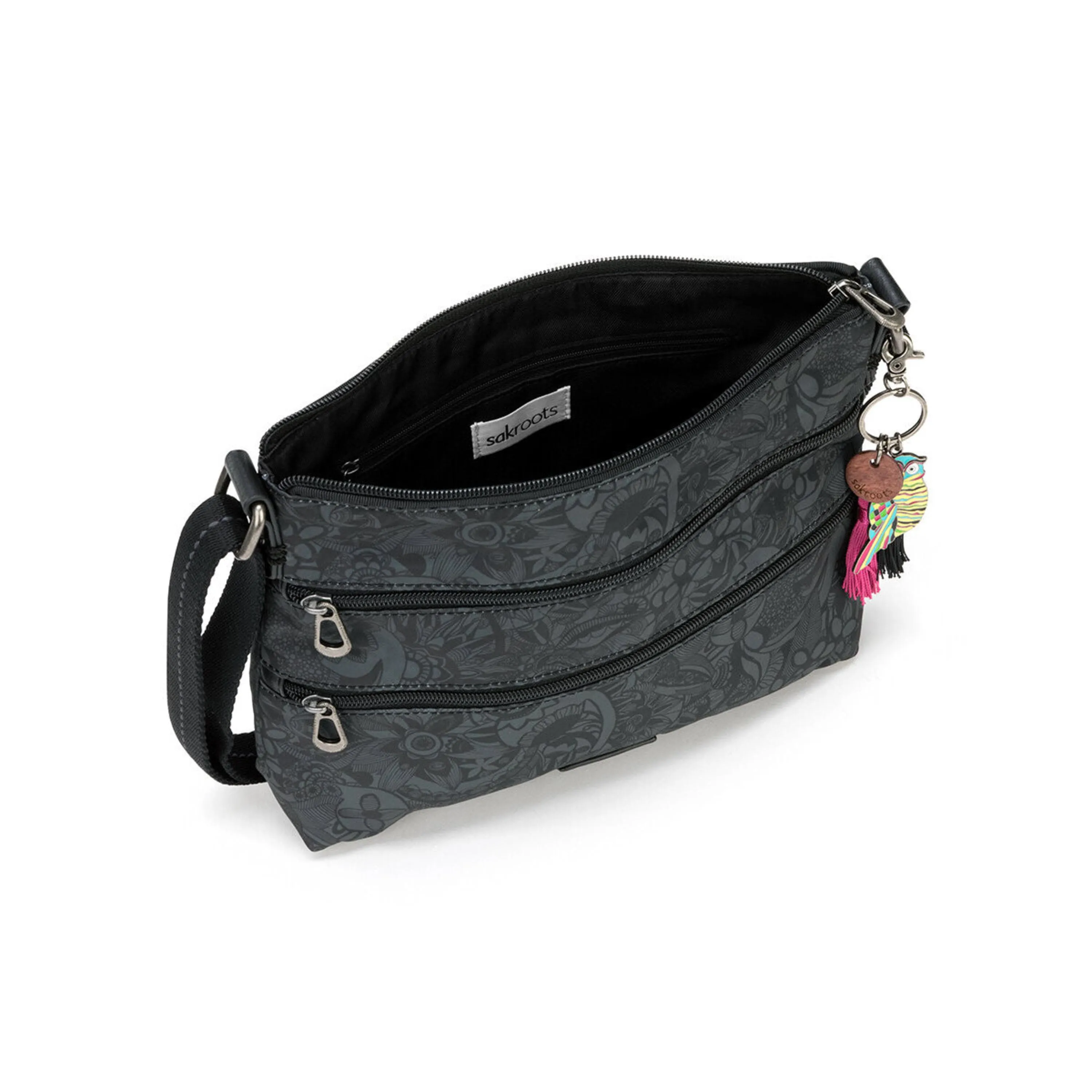 Basic Crossbody - EcoTwill - Black Spirit Desert