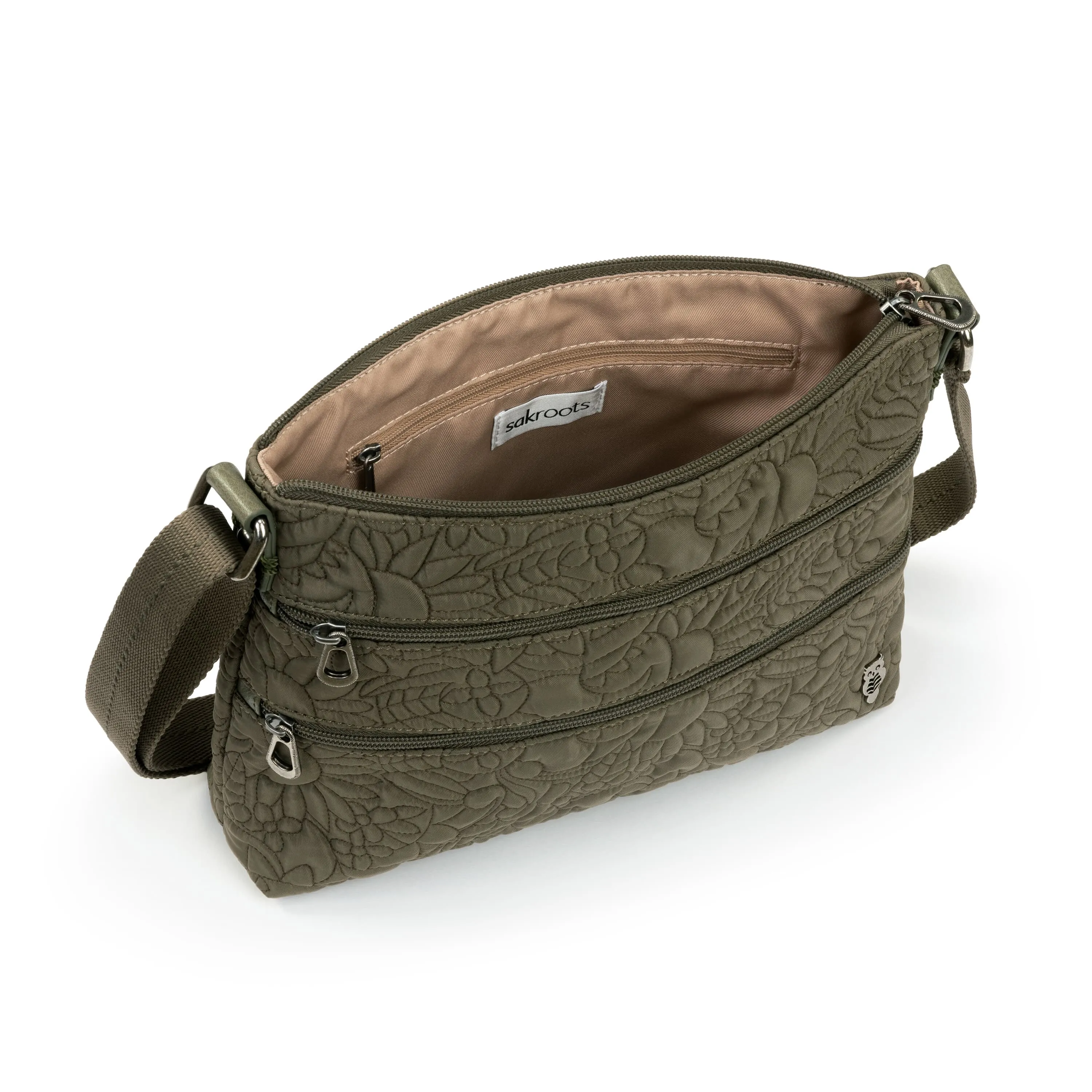 Basic Crossbody - EcoTwill - Olive Spirit Desert Quilted