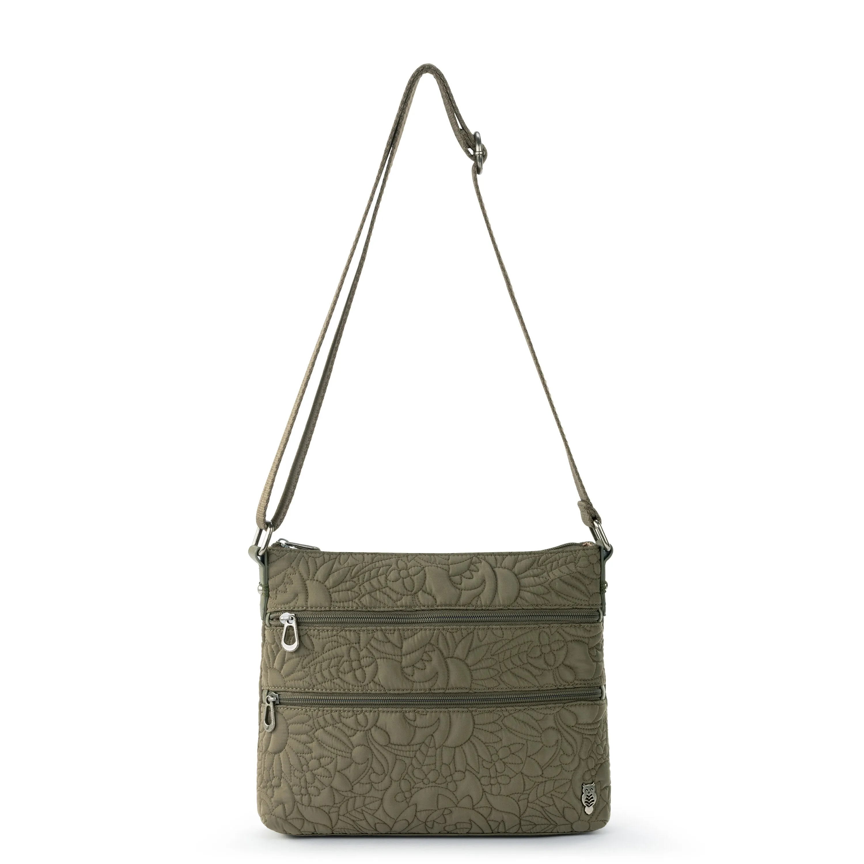 Basic Crossbody - EcoTwill - Olive Spirit Desert Quilted
