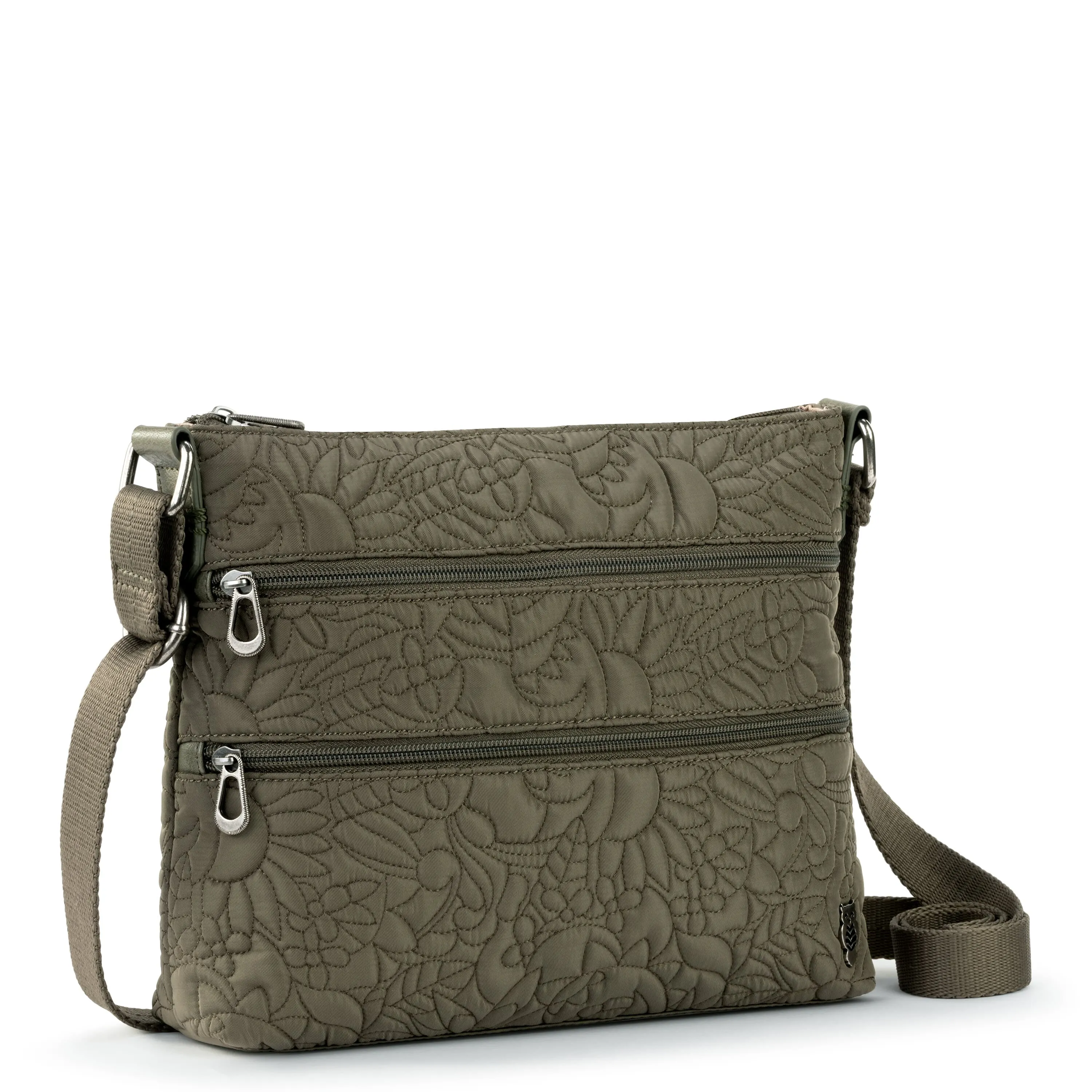 Basic Crossbody - EcoTwill - Olive Spirit Desert Quilted