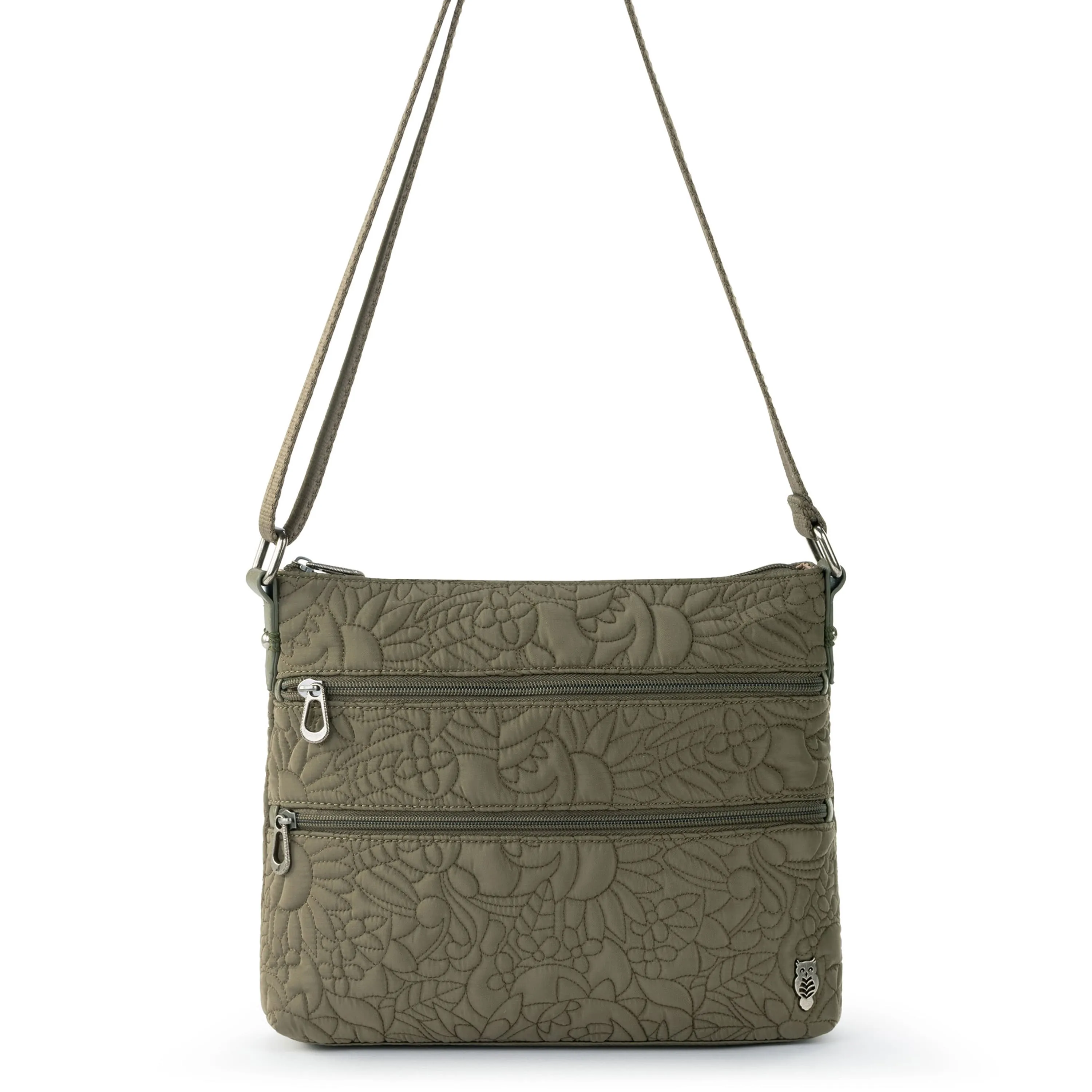 Basic Crossbody - EcoTwill - Olive Spirit Desert Quilted