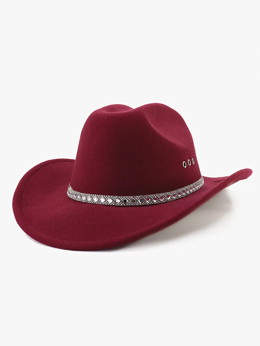 Baye Rhinestone Trim Fedora