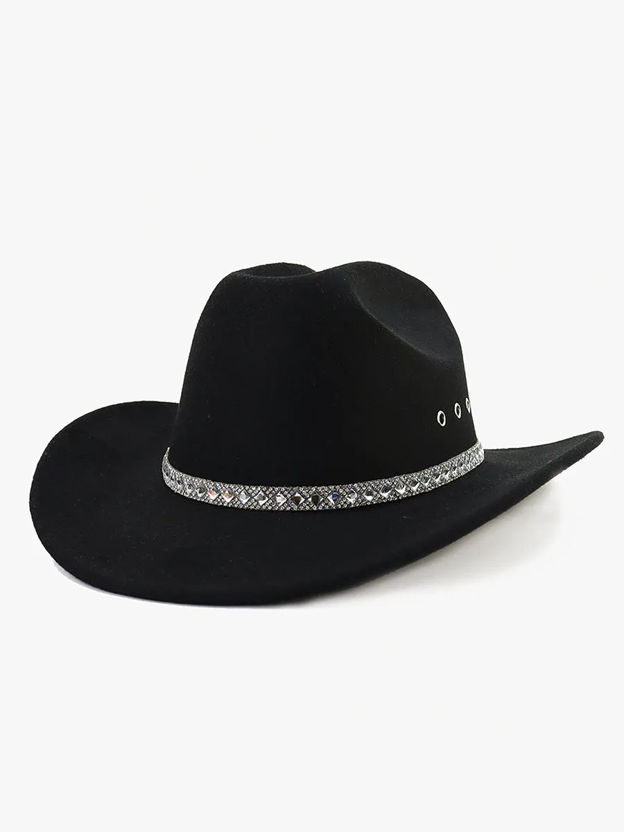 Baye Rhinestone Trim Fedora