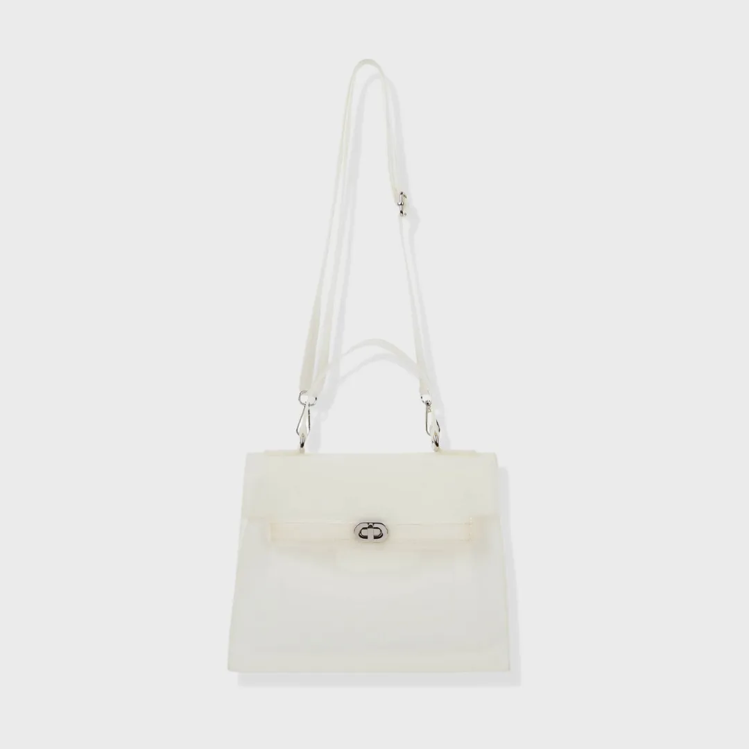 BLAIRE PVC SLING AND HANDBAG WHITE