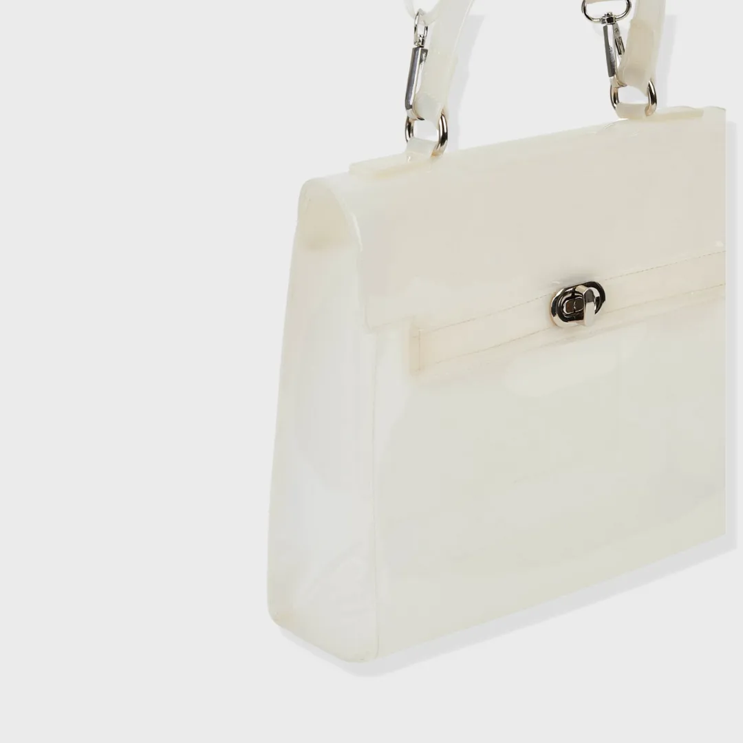 BLAIRE PVC SLING AND HANDBAG WHITE