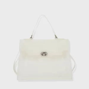 BLAIRE PVC SLING AND HANDBAG WHITE
