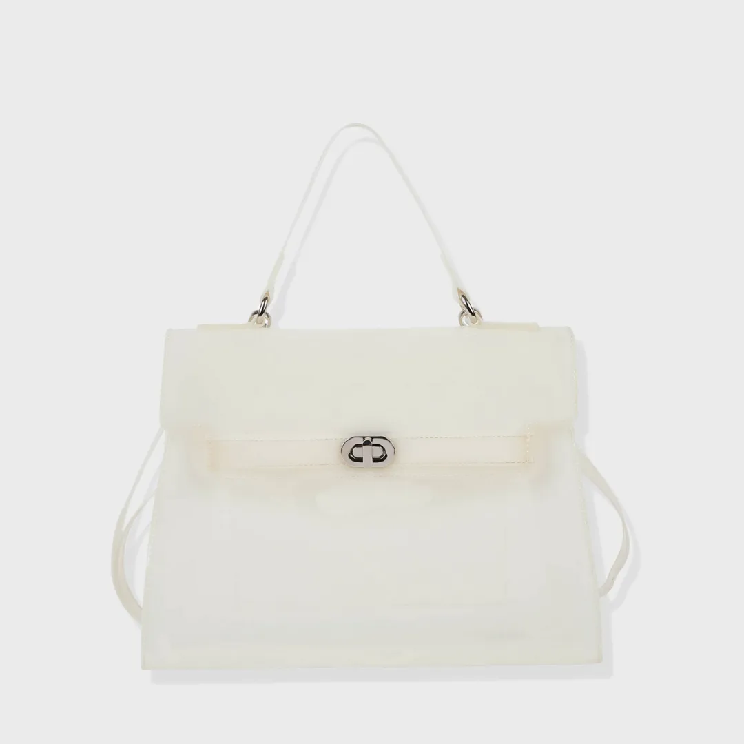 BLAIRE PVC SLING AND HANDBAG WHITE