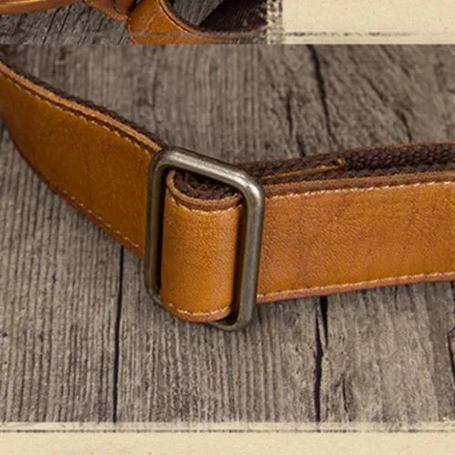 Blue Mens Leather Vintage Vertical Small Messenger Bags Small Side Bag Brown Courier Bag for Men
