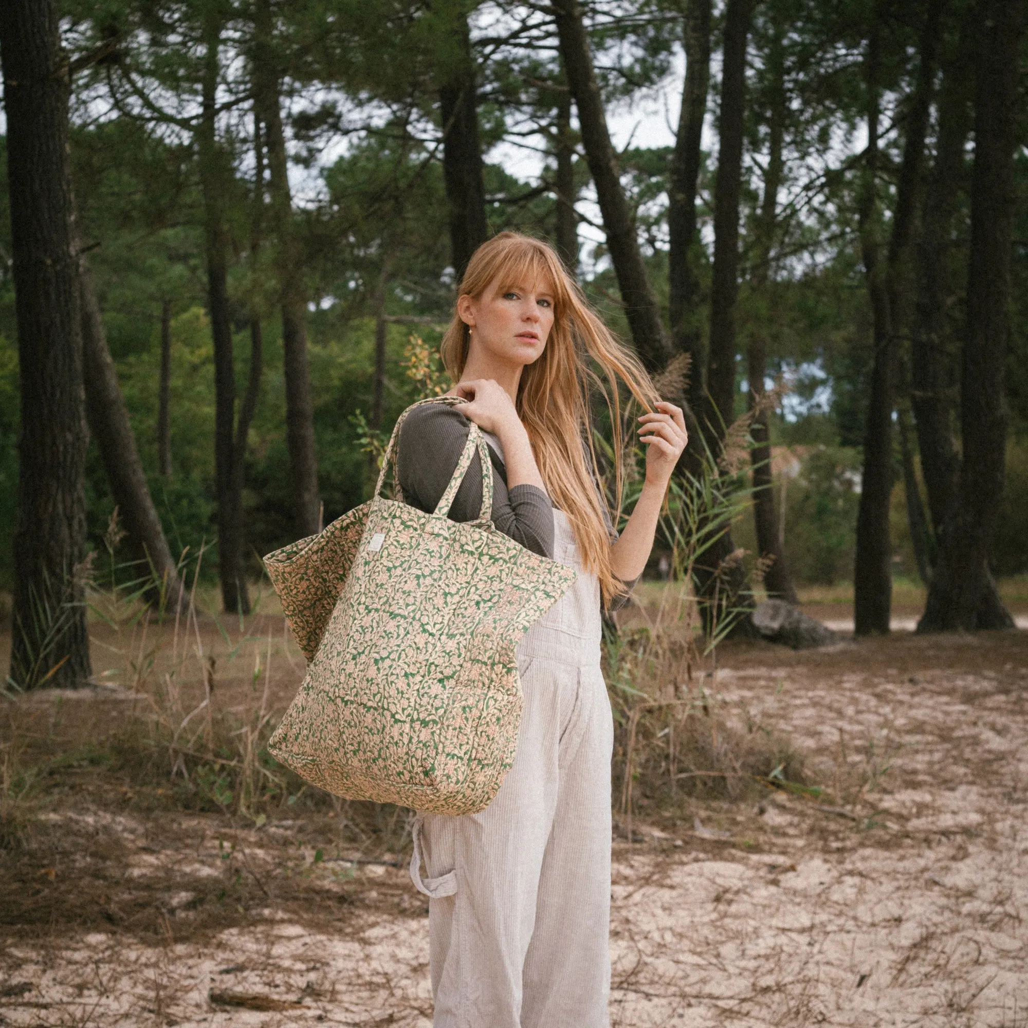 Bonheur du Jour Paris Shopper Bag Kaki Tu