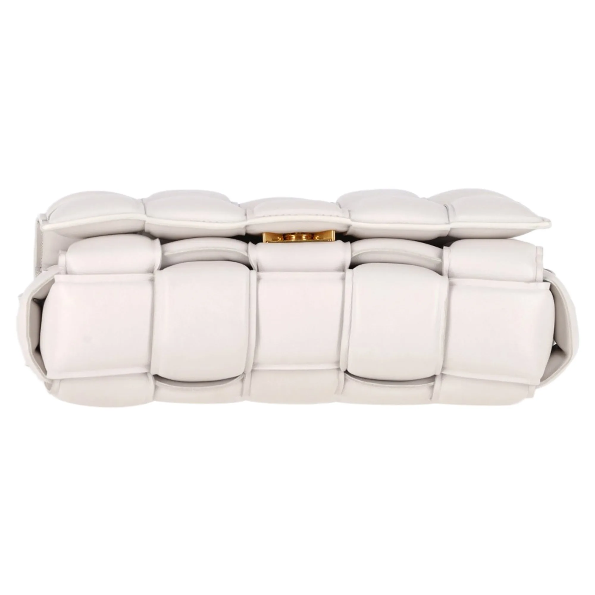 Bottega Veneta Padded Cassette Shoulder Bag in White Leather