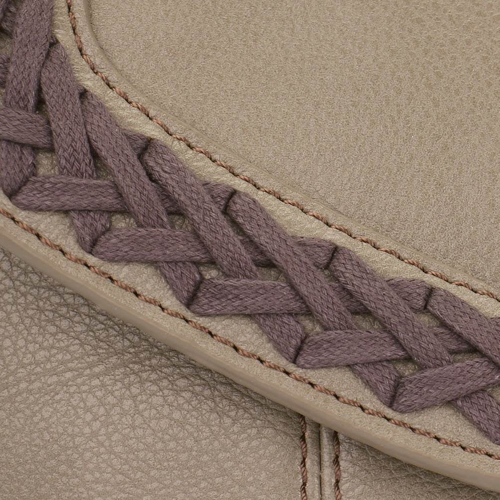 Braided Boho Crossbody - Warm Gray