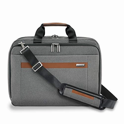 Briggs & Riley Kinzie Street Medium Expandable Brief Briefcase, Grey, One Size