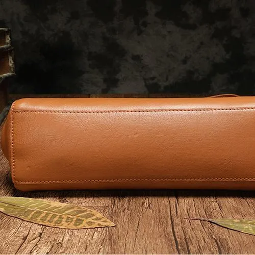 Brown Leather Womens Vintage Handbag Purse Shoulder Black Women's Work Handbag for Ladies