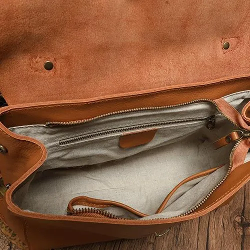 Brown Leather Womens Vintage Handbag Purse Shoulder Black Women's Work Handbag for Ladies