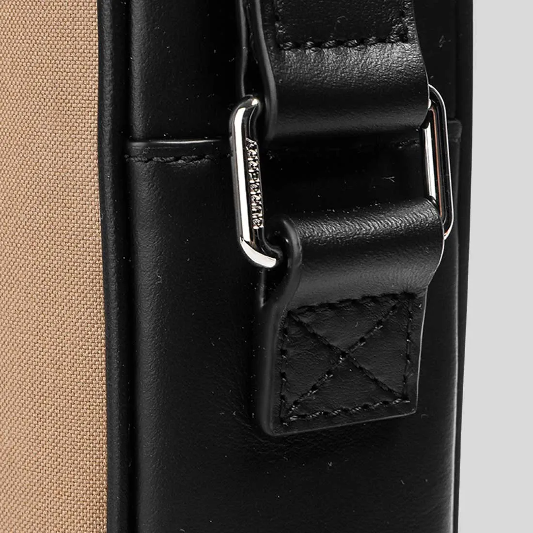 BURBERRY Men's ML Paddy V Check Crossbody Bag Taupe Brown 80845581