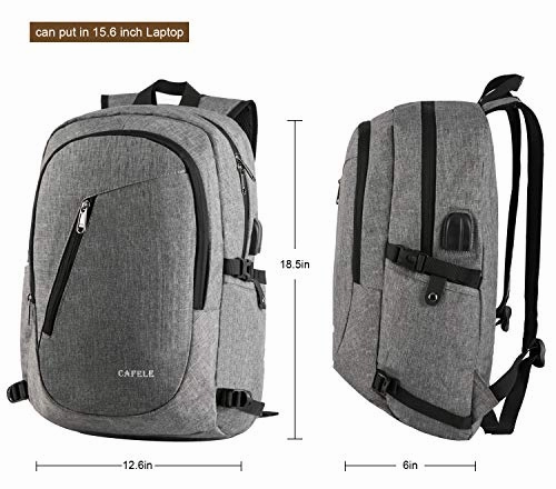 Cafele Laptop Backpack Anti-Theft Water Resistant Bookbag for Trip School w/USB