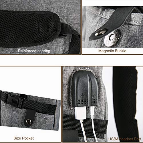 Cafele Laptop Backpack Anti-Theft Water Resistant Bookbag for Trip School w/USB