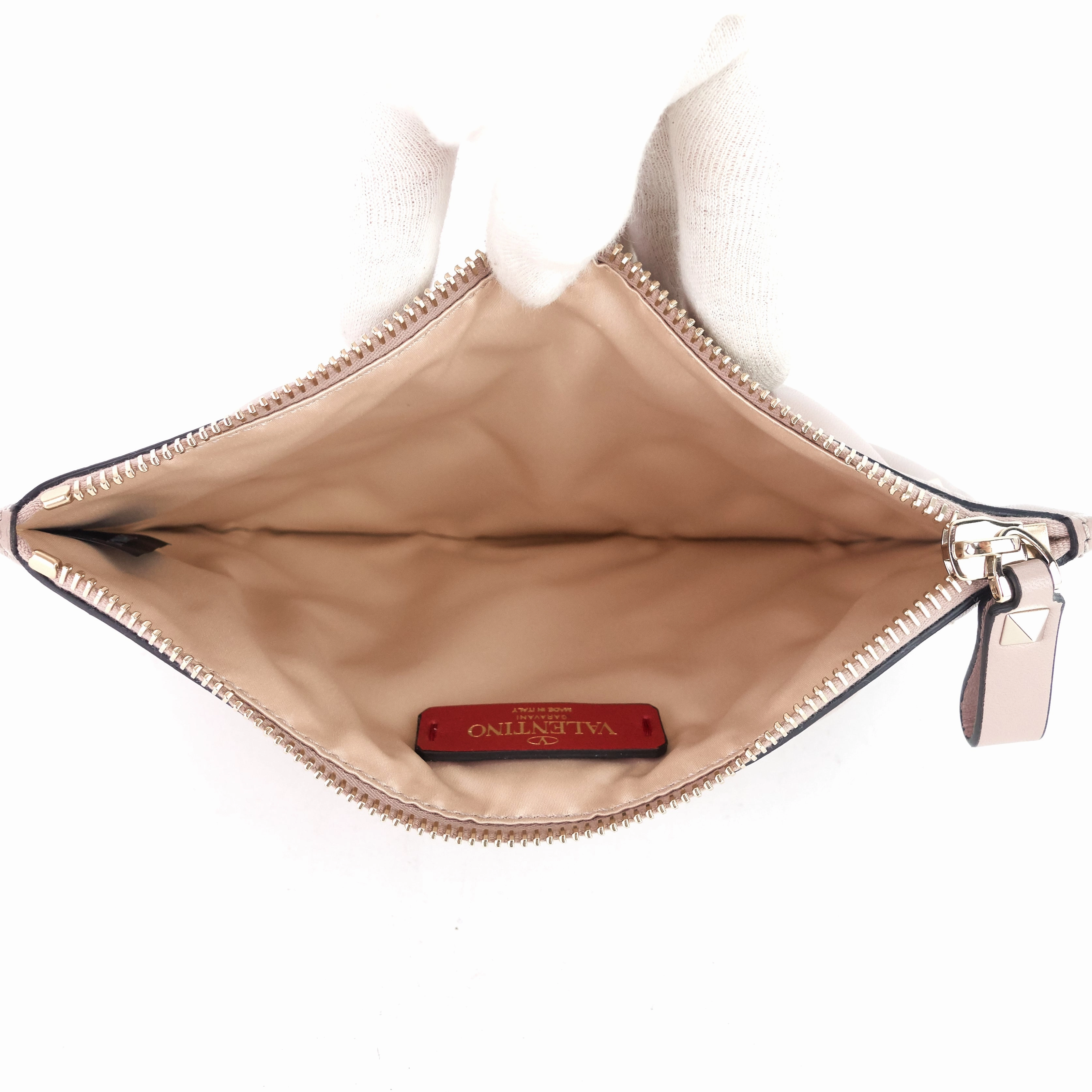 Candystud Small Leather Clutch Bag