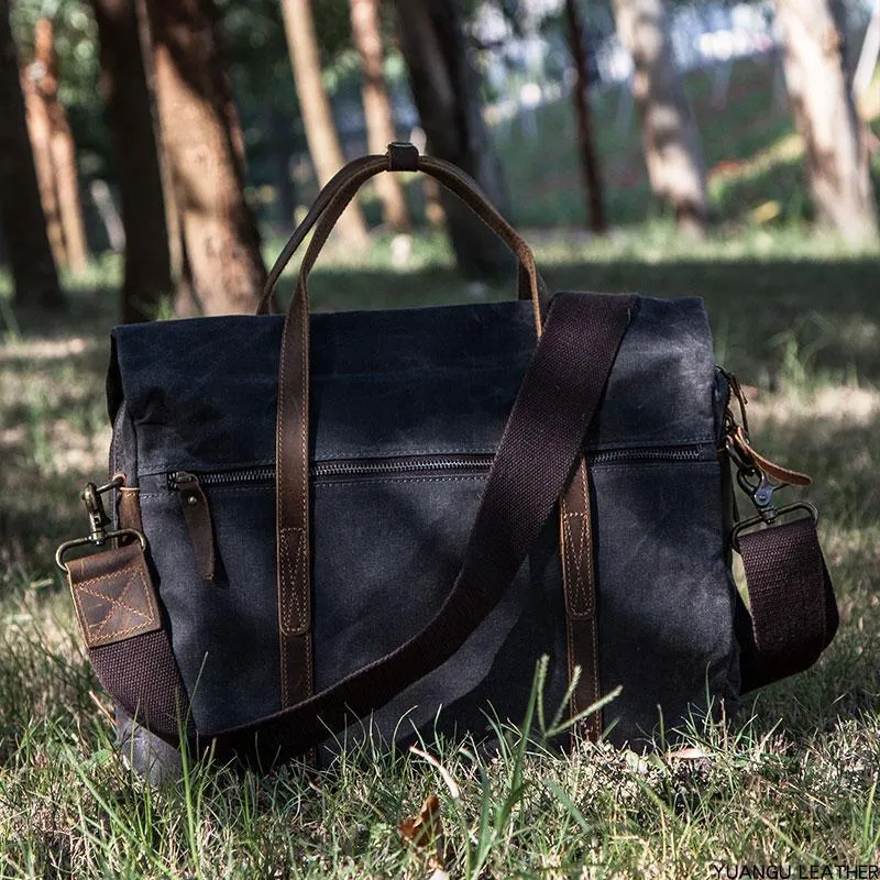 Canvas Messenger Bag for men Vintage Handbag Shoulder Bag for men