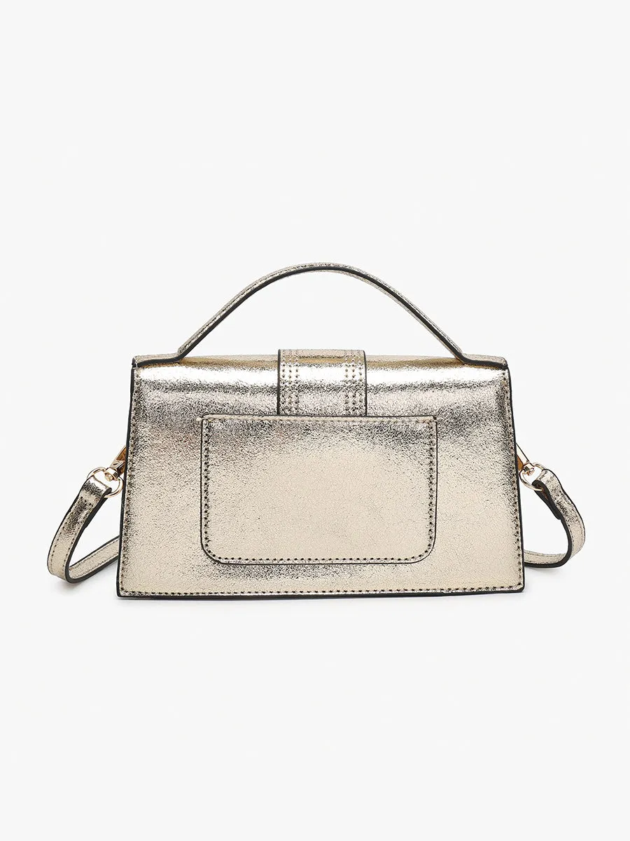 Capri Vegan Metallic Clutch