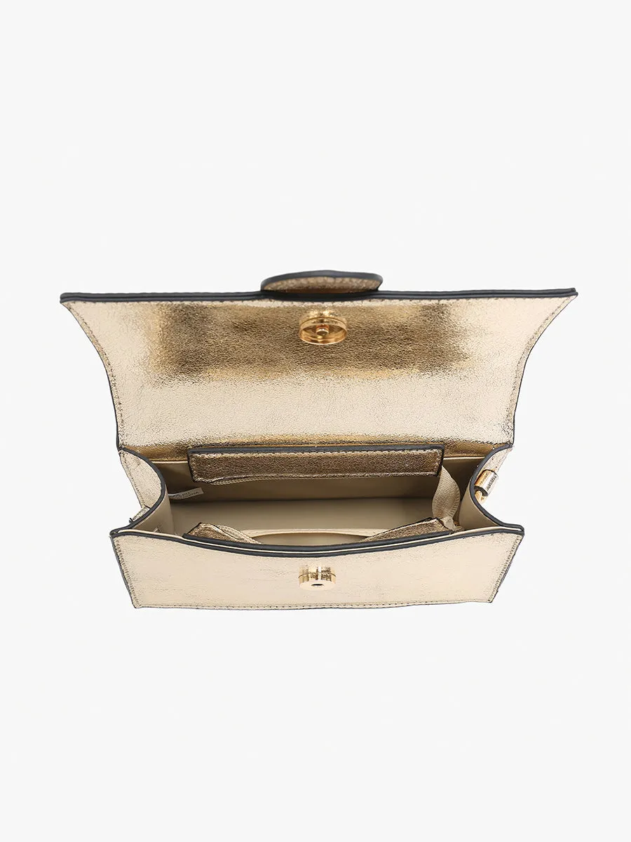 Capri Vegan Metallic Clutch