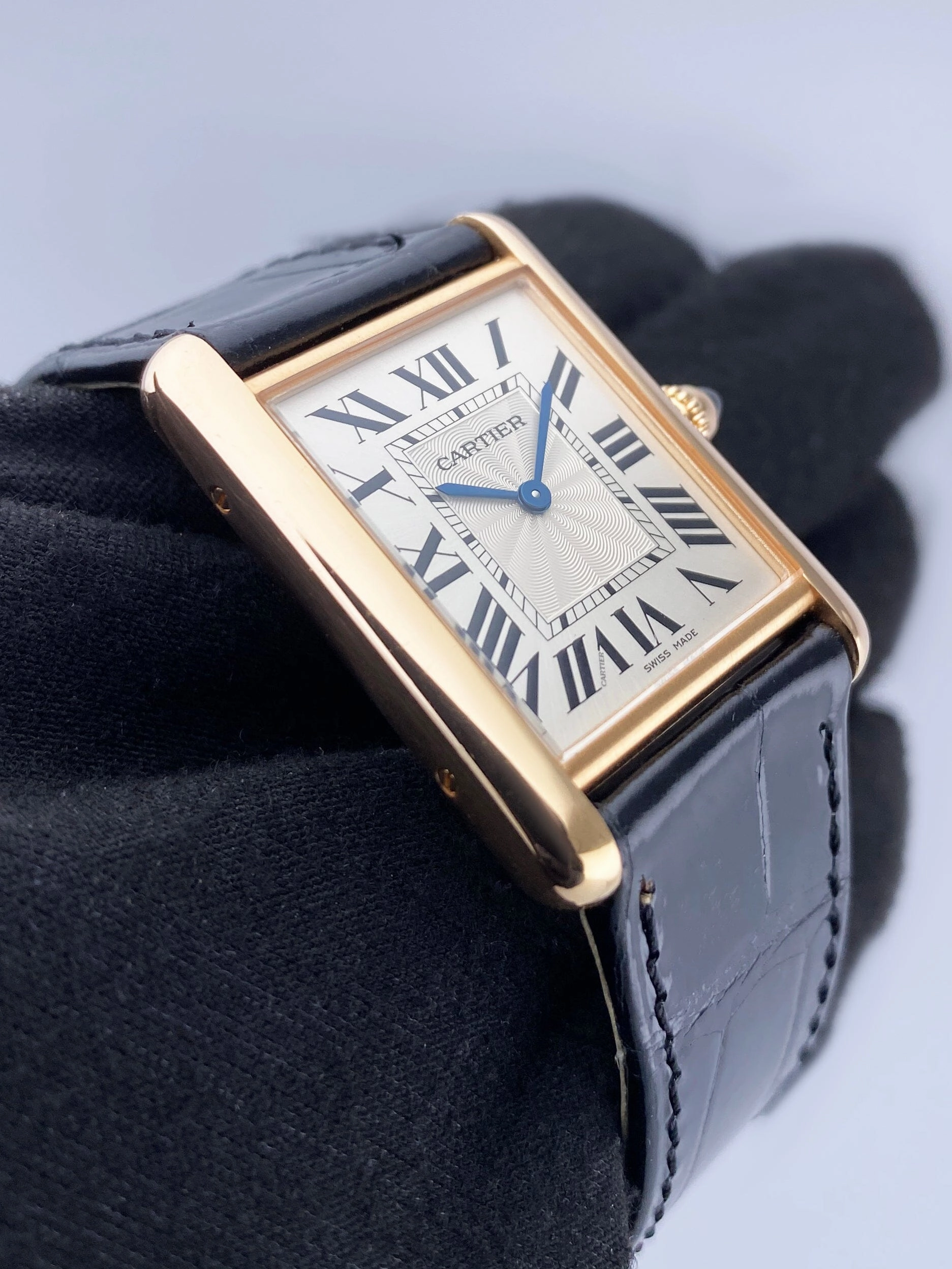 Cartier Tank Louis Large WGTA0011 18K Rose Gold Mens Watch