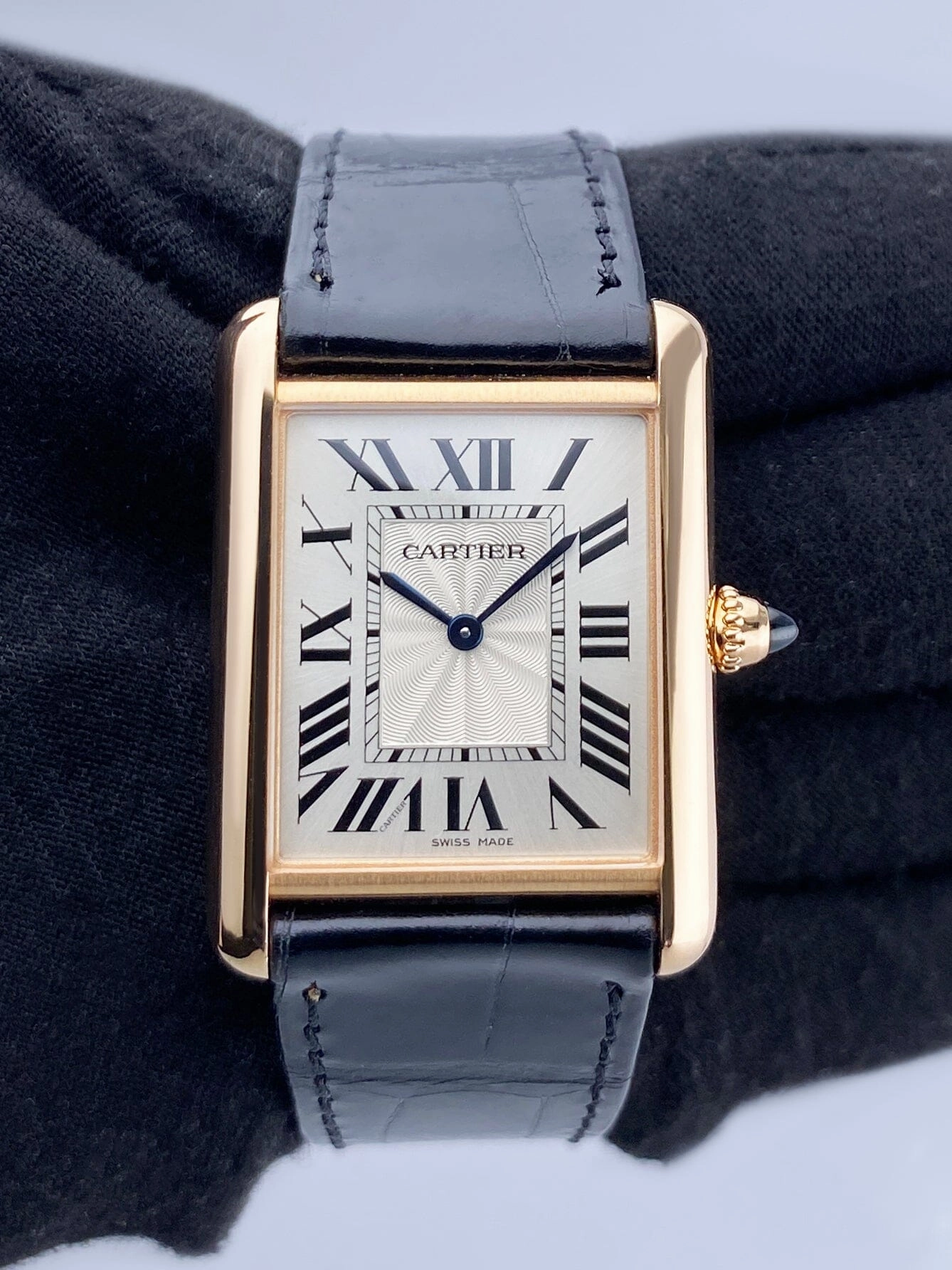 Cartier Tank Louis Large WGTA0011 18K Rose Gold Mens Watch