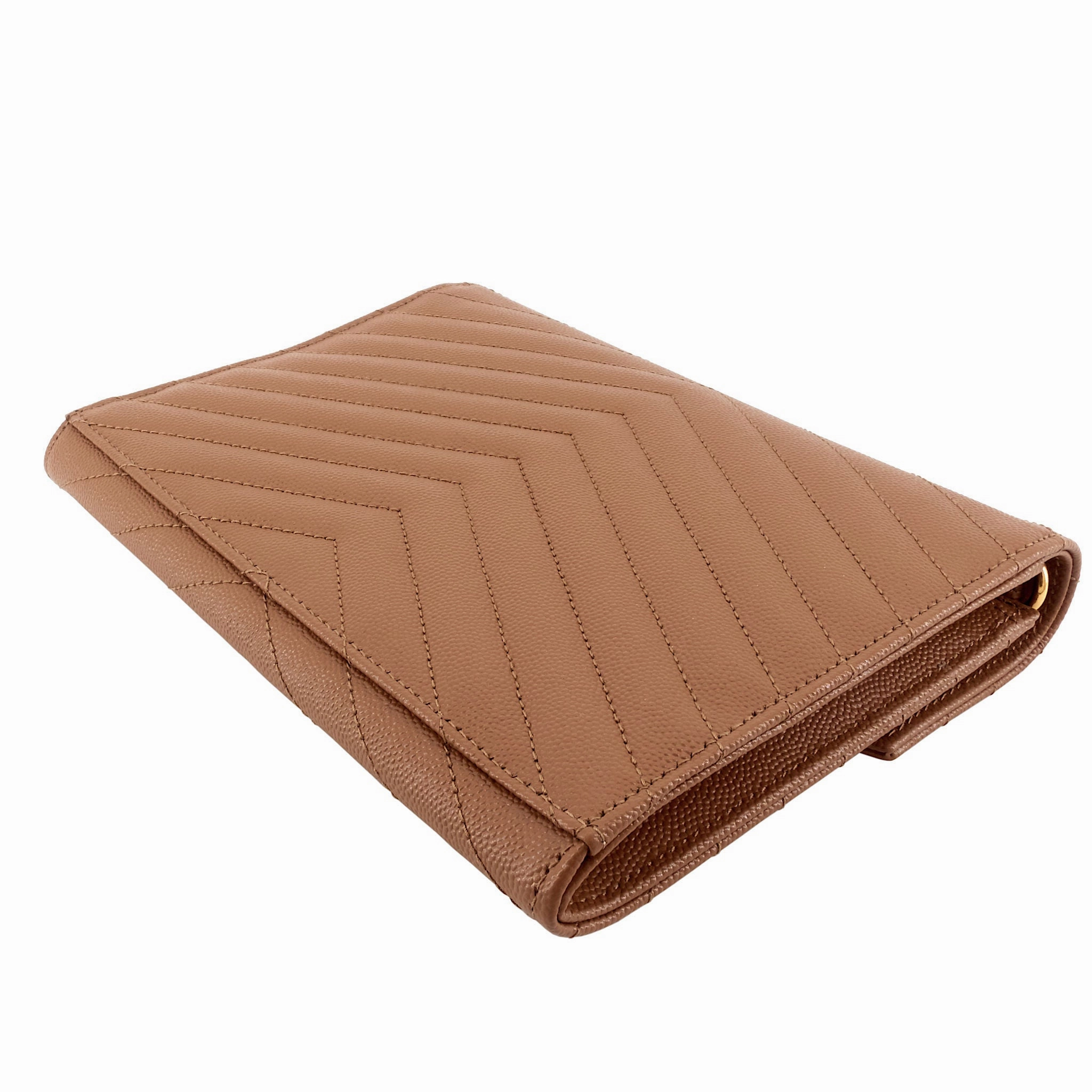 Cassandre Matelass Grain de Poudre Leather Flap Pouch