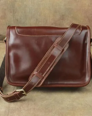 Casual Leather Brown Mens Vintage 10inch Side Bag Messenger Bag Shoulder Bags For Men